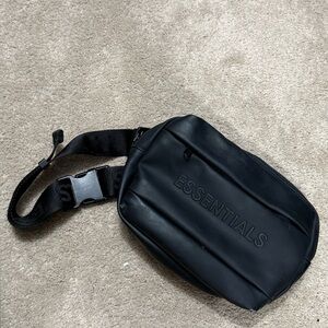Essentials Black Belt Bag